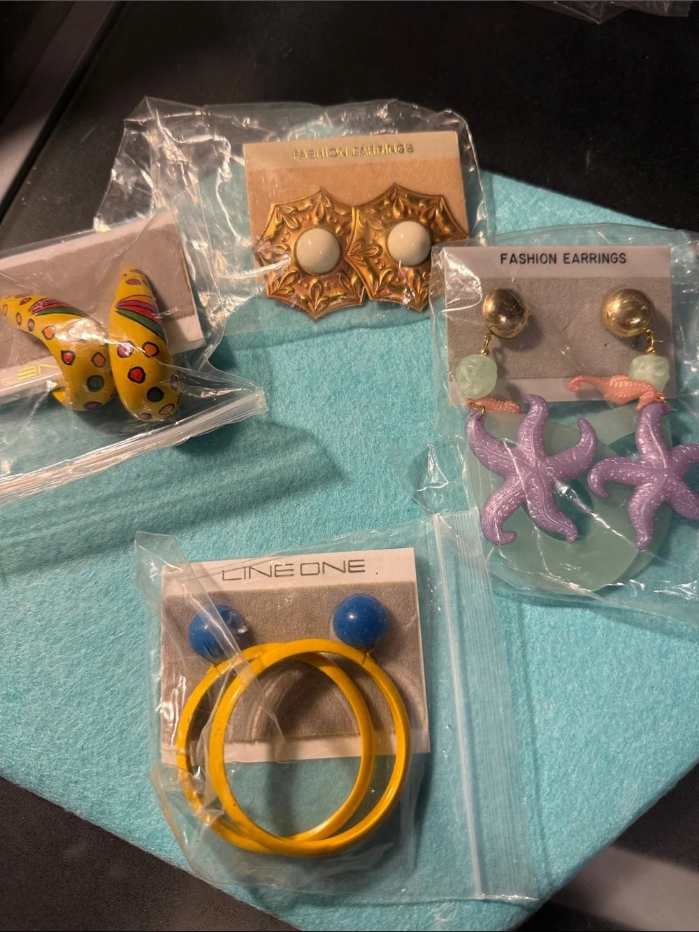 Women’s Colorful Earrings Variety Pack — Lot of 4- Vintage